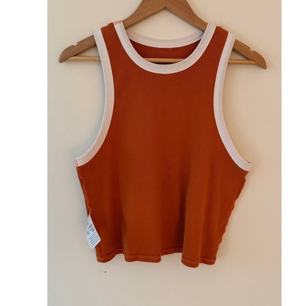 Anthropologie Maeve The Blair Baby Tee Sleeveless Cropped Racerback Size XL - Picture 3 of 10